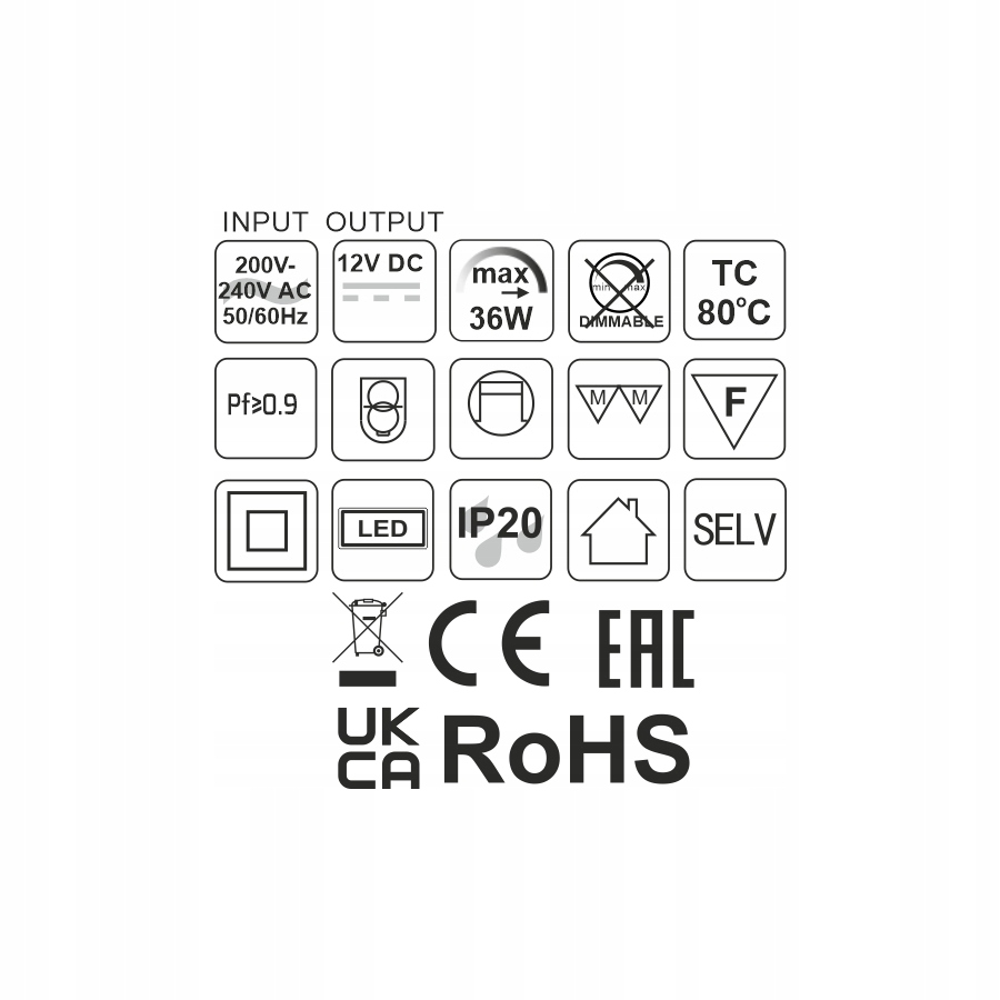 SUPER PŁASKI ZASILACZ Flat do LED 12V/36W Kod producenta .....