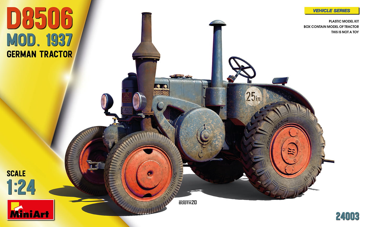 Německý traktor D8506 Mod. 1937 1:24 MiniArt 24003