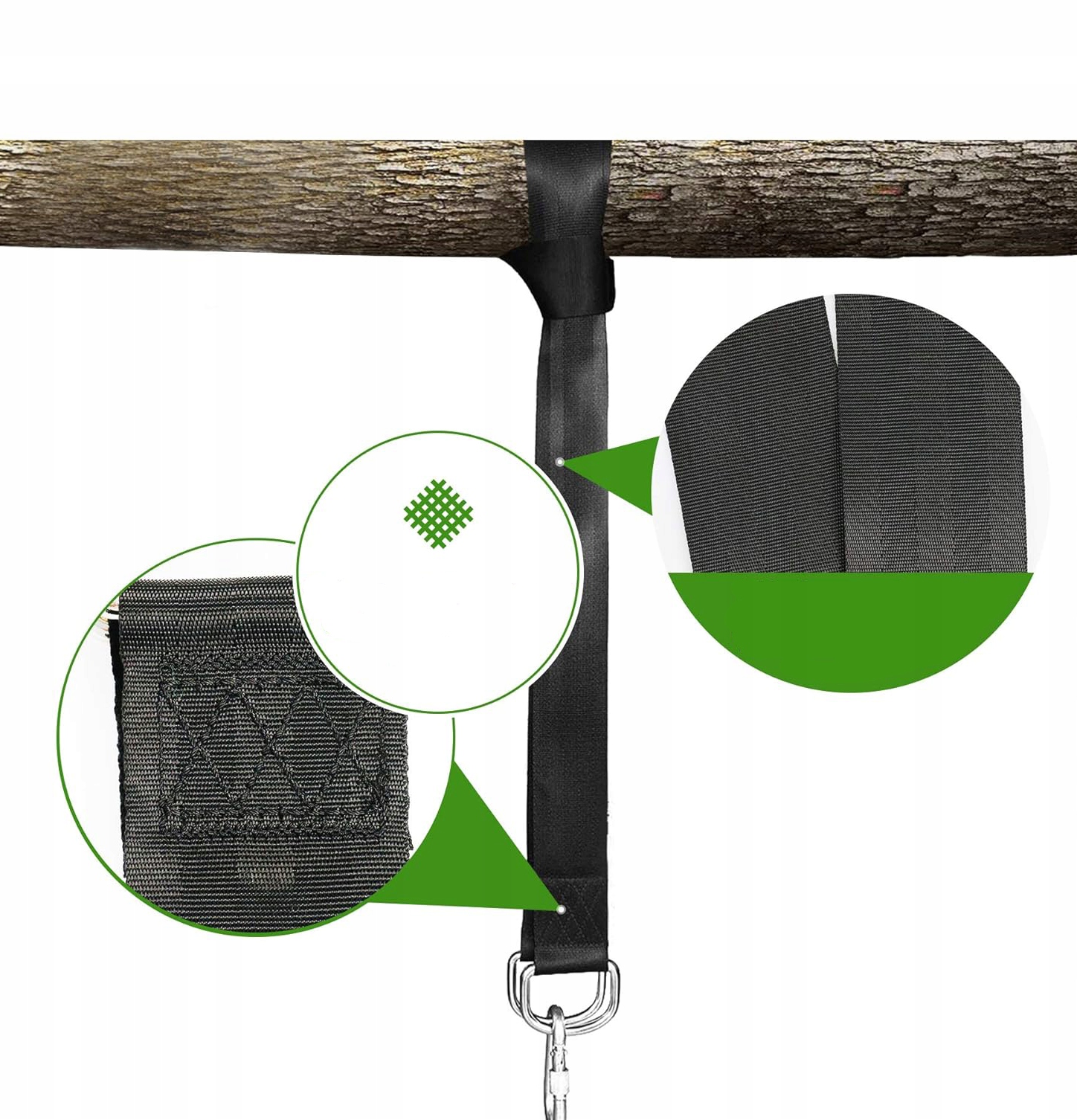 ZESTAW 2 PASKÓW DO HUŚTAWKI NA DRZEWIE, ZESTAW 2 PASÓW DO ZAWIESZENIA Producent inna