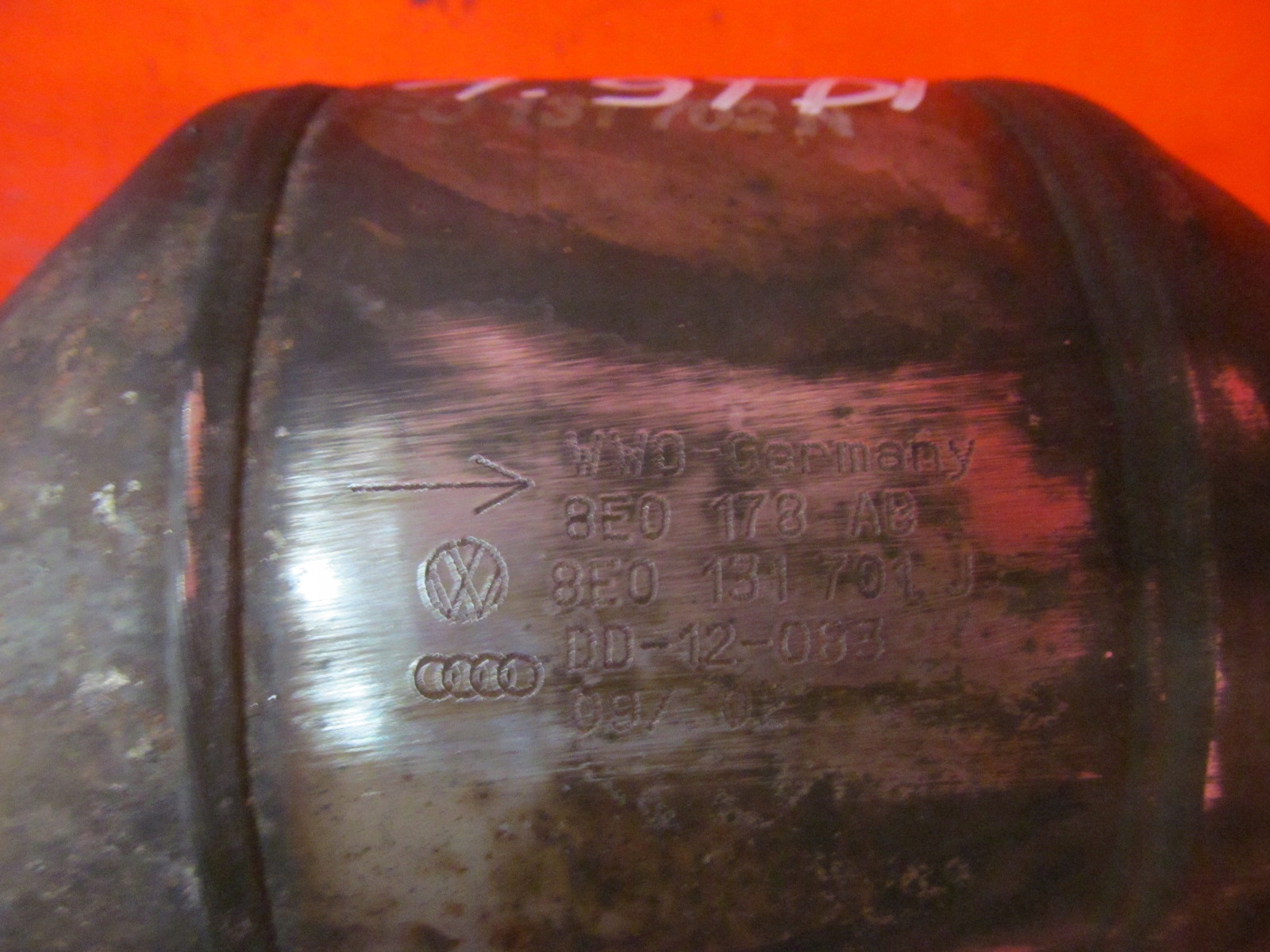 AUDI A4 B6 8E 1.9 TDI AWX catalyst 8E0178AB 8E0131701J