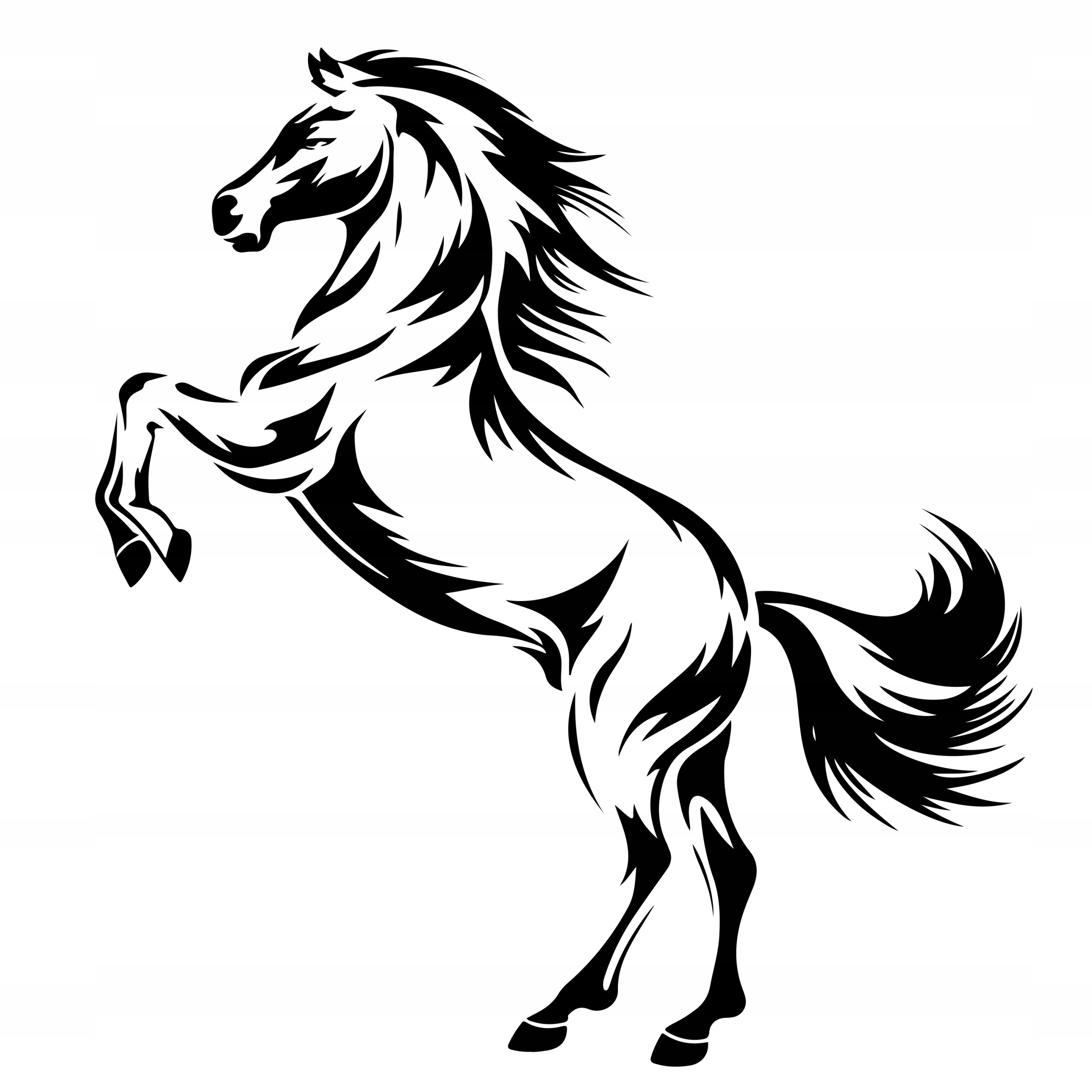 Malířská šablona, opakovaně použitelný šablona //kůň//