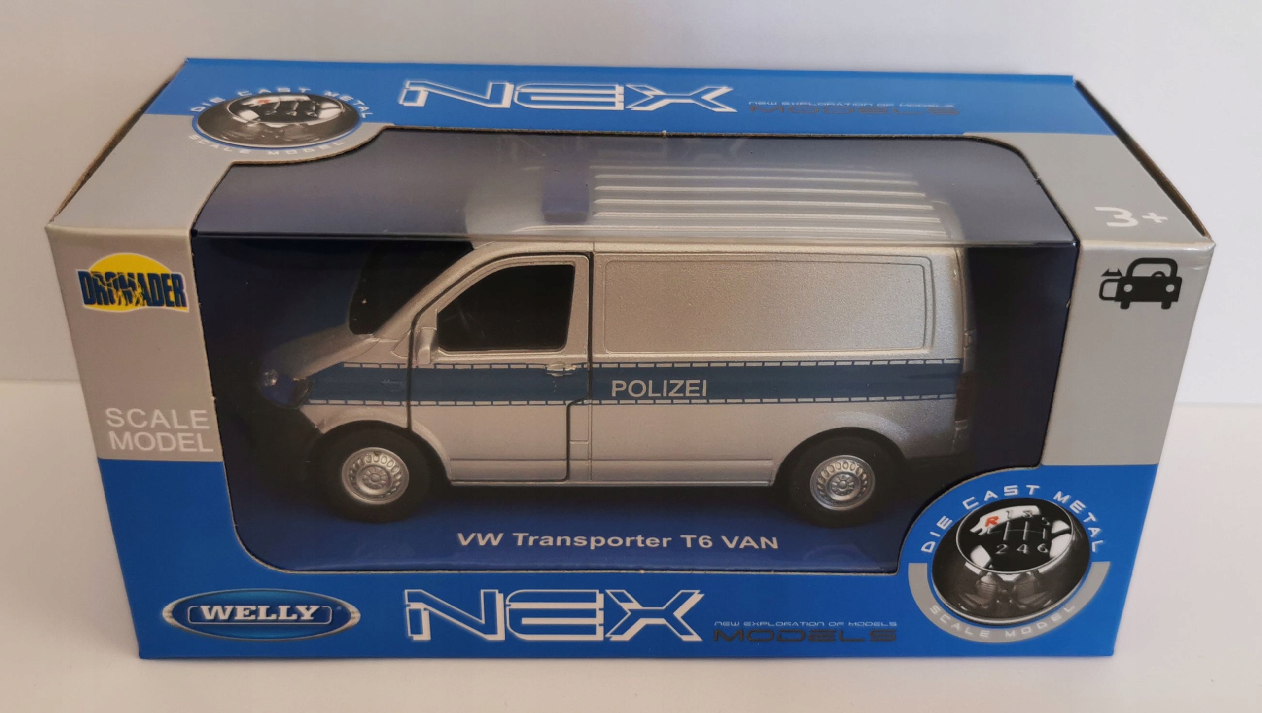 Model WELLY 1:34 - 1:39 VW TRANSPORTER T6 POLICJA Marka Welly