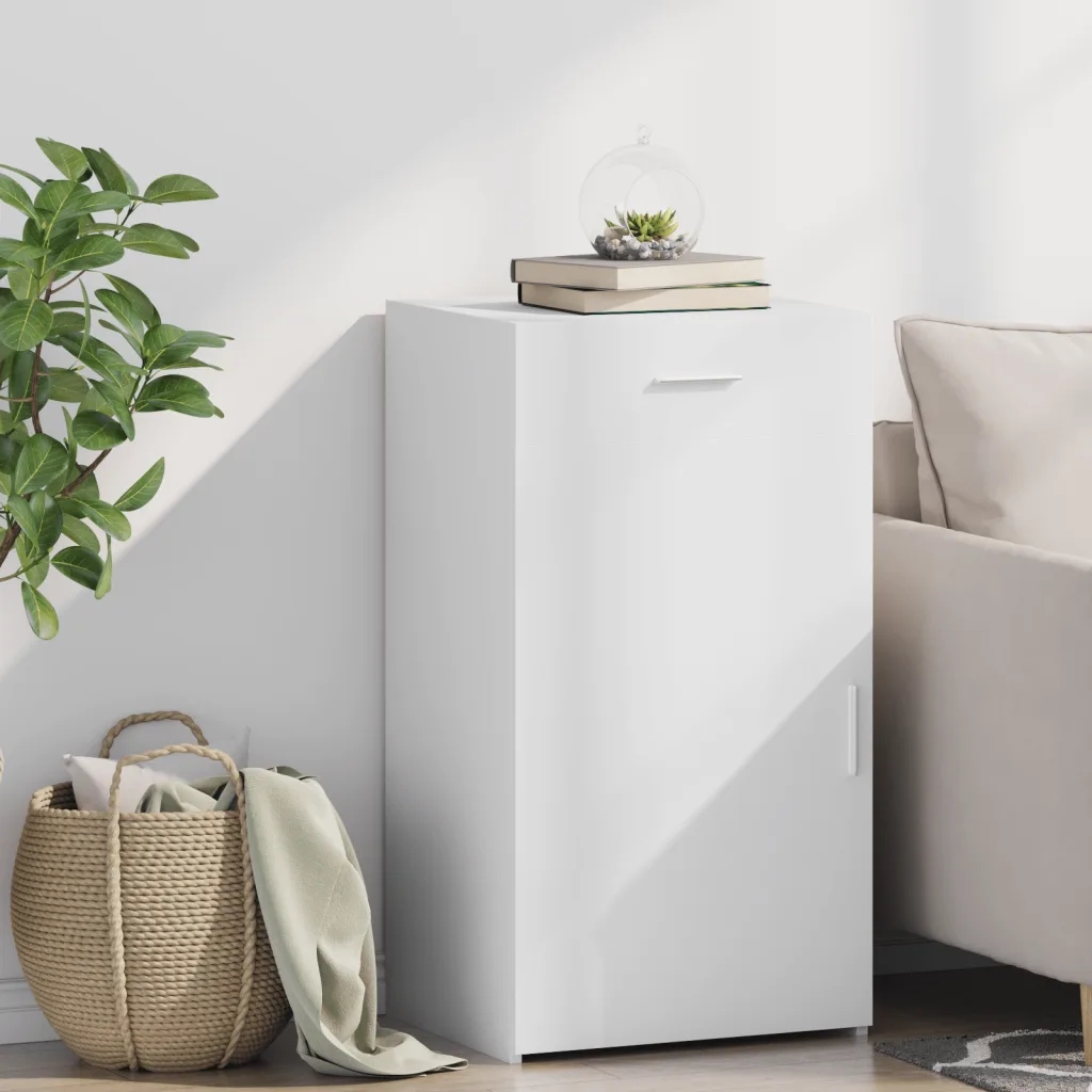 Petrashop Příborník bílý 50 x 42,5 x 93 cm kompozitní dřevo Bílá 846292