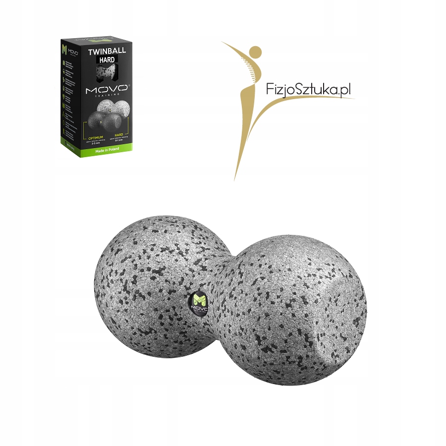 Twinball 12cm Hard z logo FizjoSztuka.pl by Movo Kule Podwójne Do Masażu