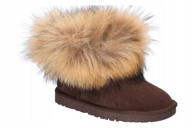 B055 ŚNIEGOWCE EMU BUTY ZIMOWE SKÓRZANE FUTRO C 36