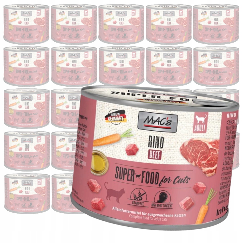 Levně MAC's Cat Mokré Krmivo Pro Kočky 24x200g