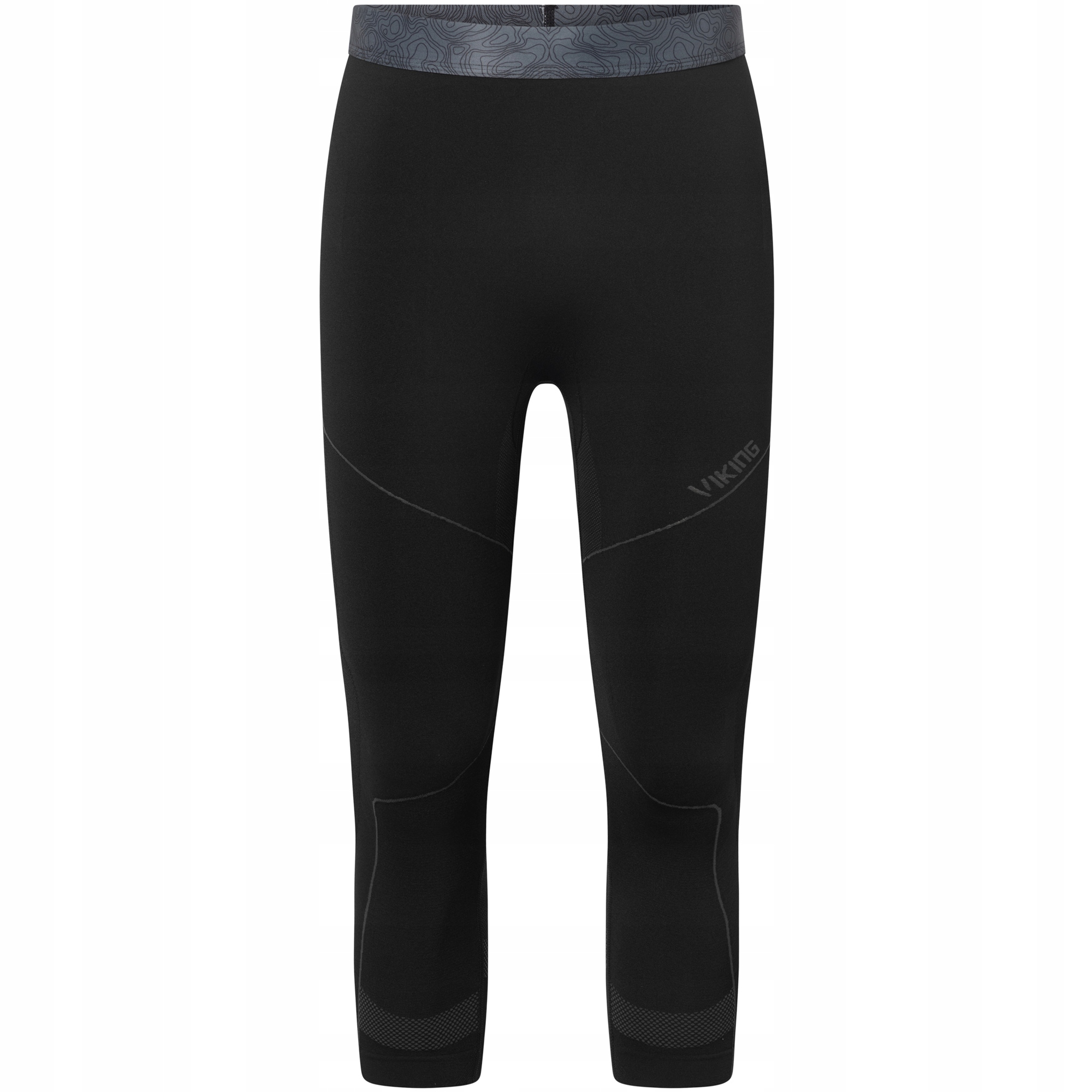 Spodnie termoaktywne męskie legginsy Viking Gary 3/4 Bamboo czarna r. XL