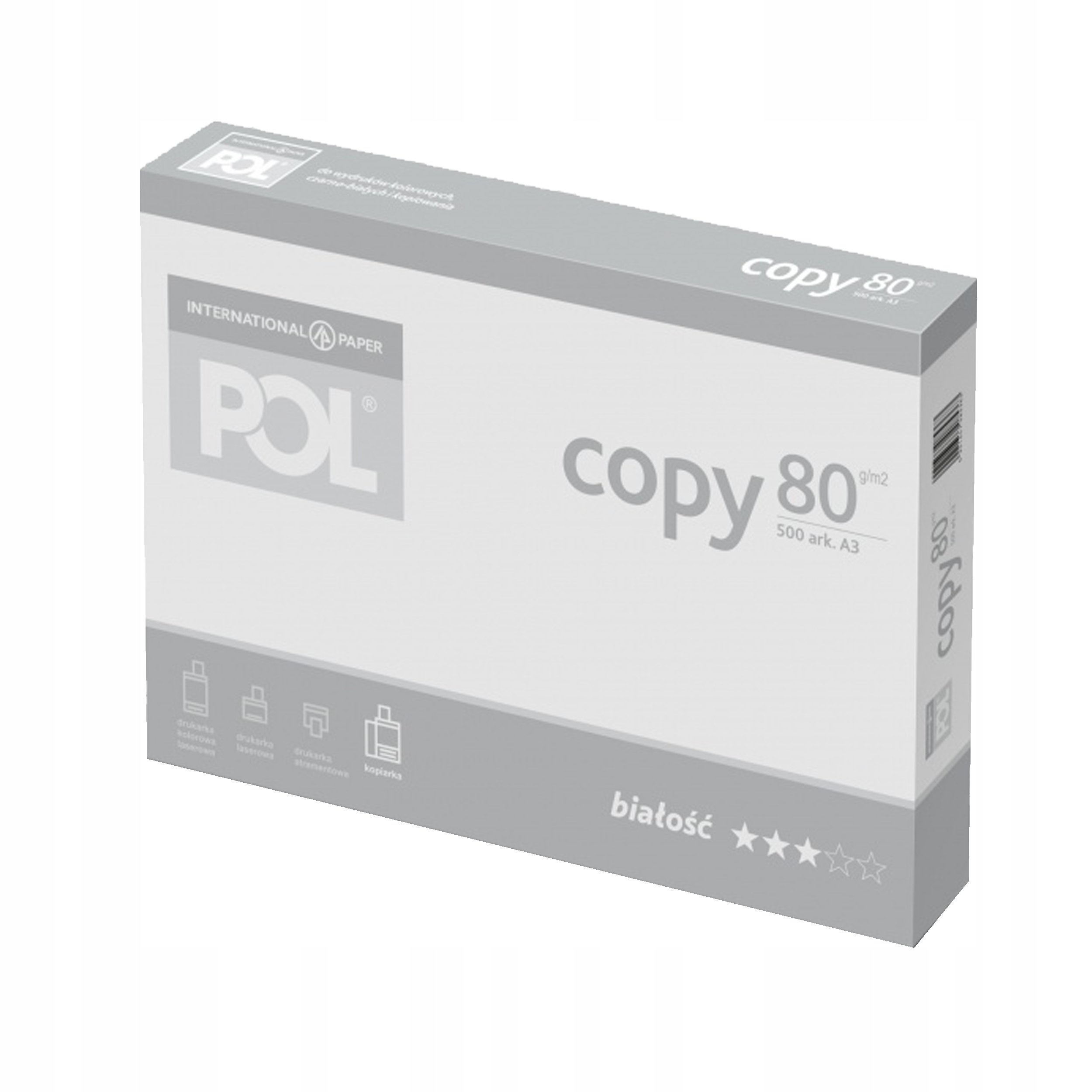 

Papier Ksero Polcopy A3 80G Biały Ryza 500 Arkuszy