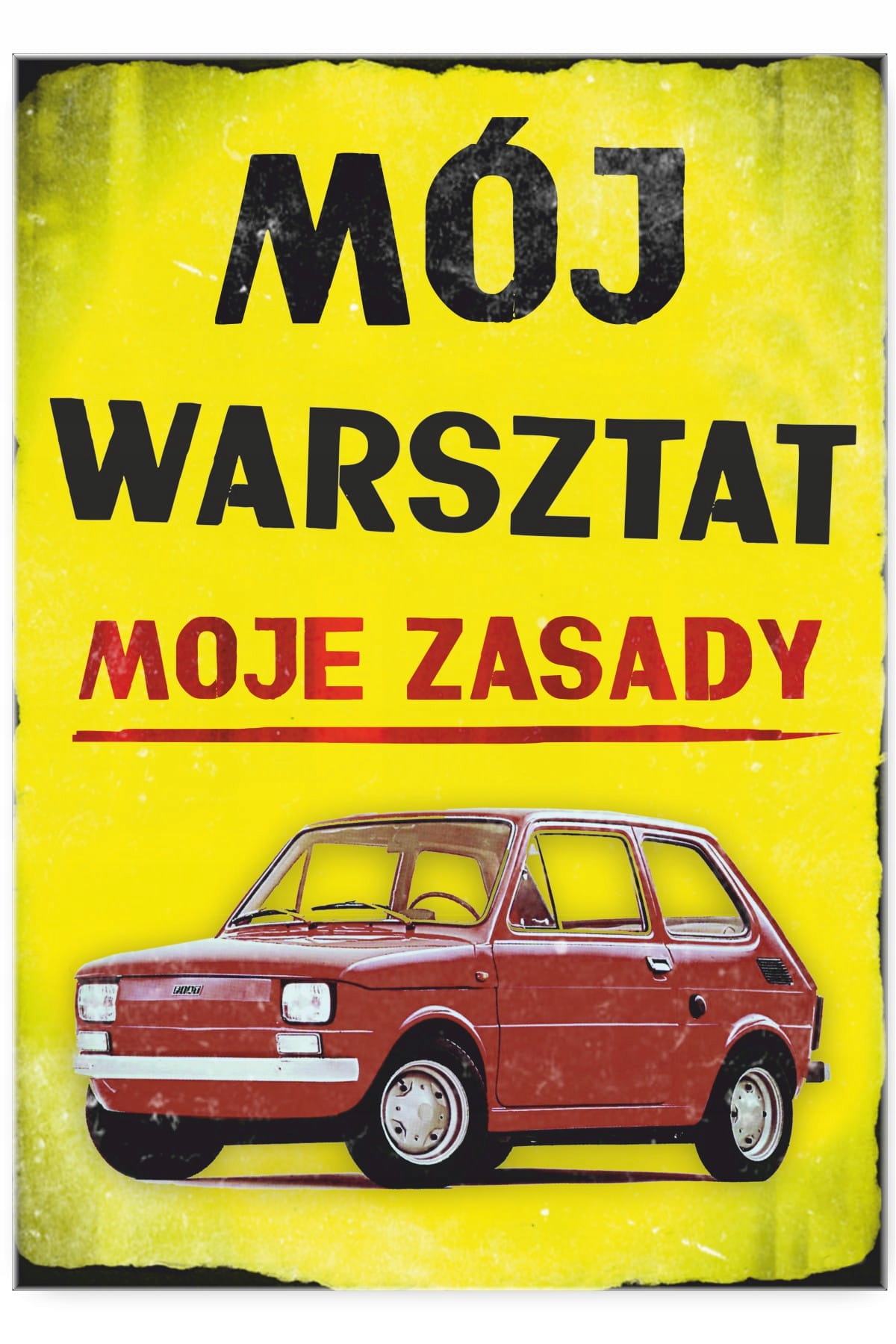 

Dekoracja Ścienna Plakat Metal Blacha Fiat Ozdoba