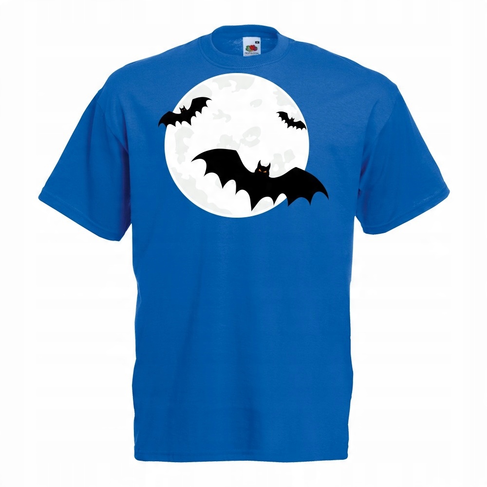 

Koszulka księżyc nietoperz halloween XL niebieska