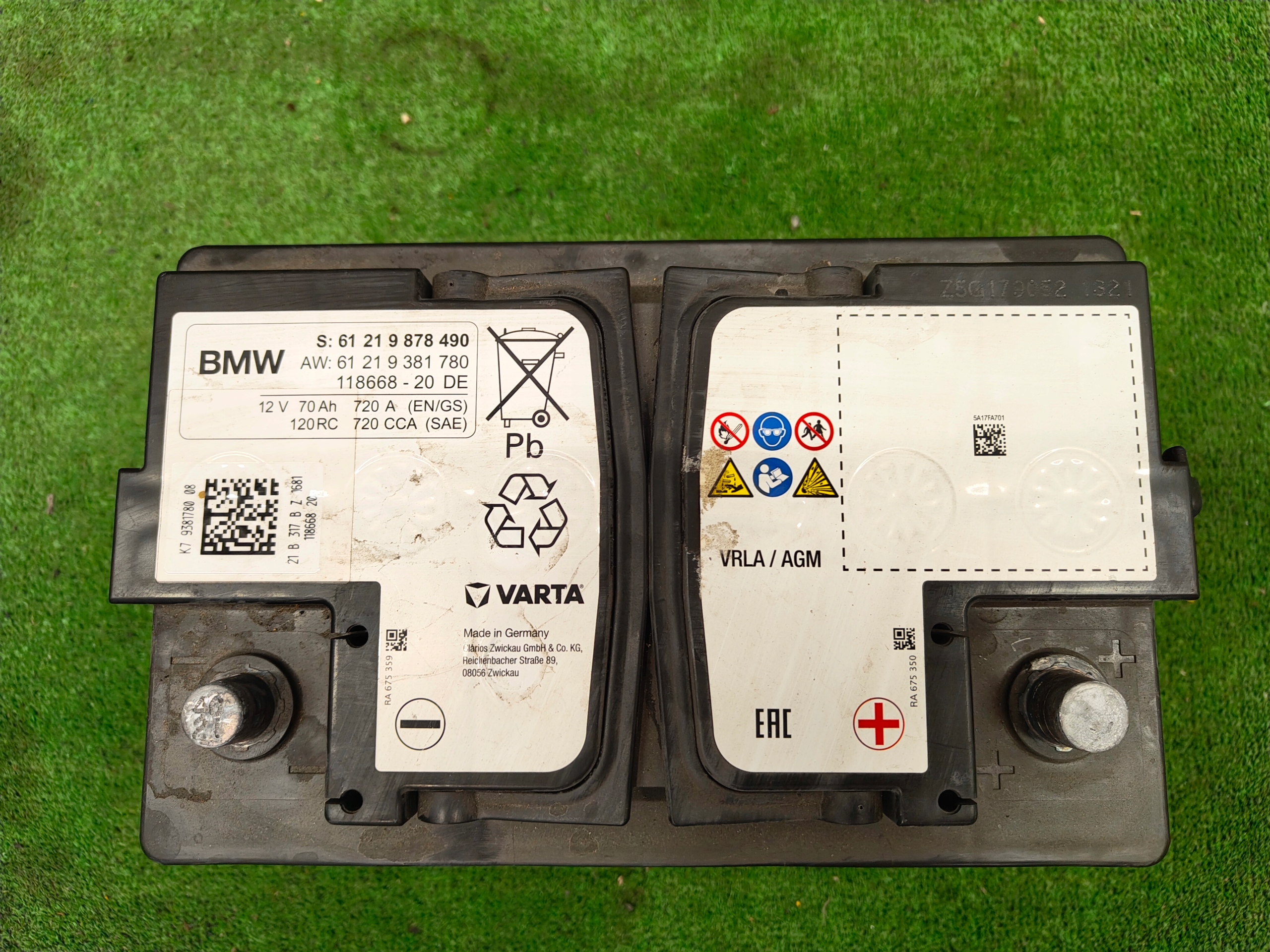 BMW AKUMULATOR 9878490 9381780 70AH 720A AGM