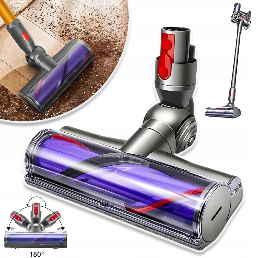 Zmywalna szczotka rolkowa V7/V8/V10/V11/V15, pasuje do wszystkich podłóg