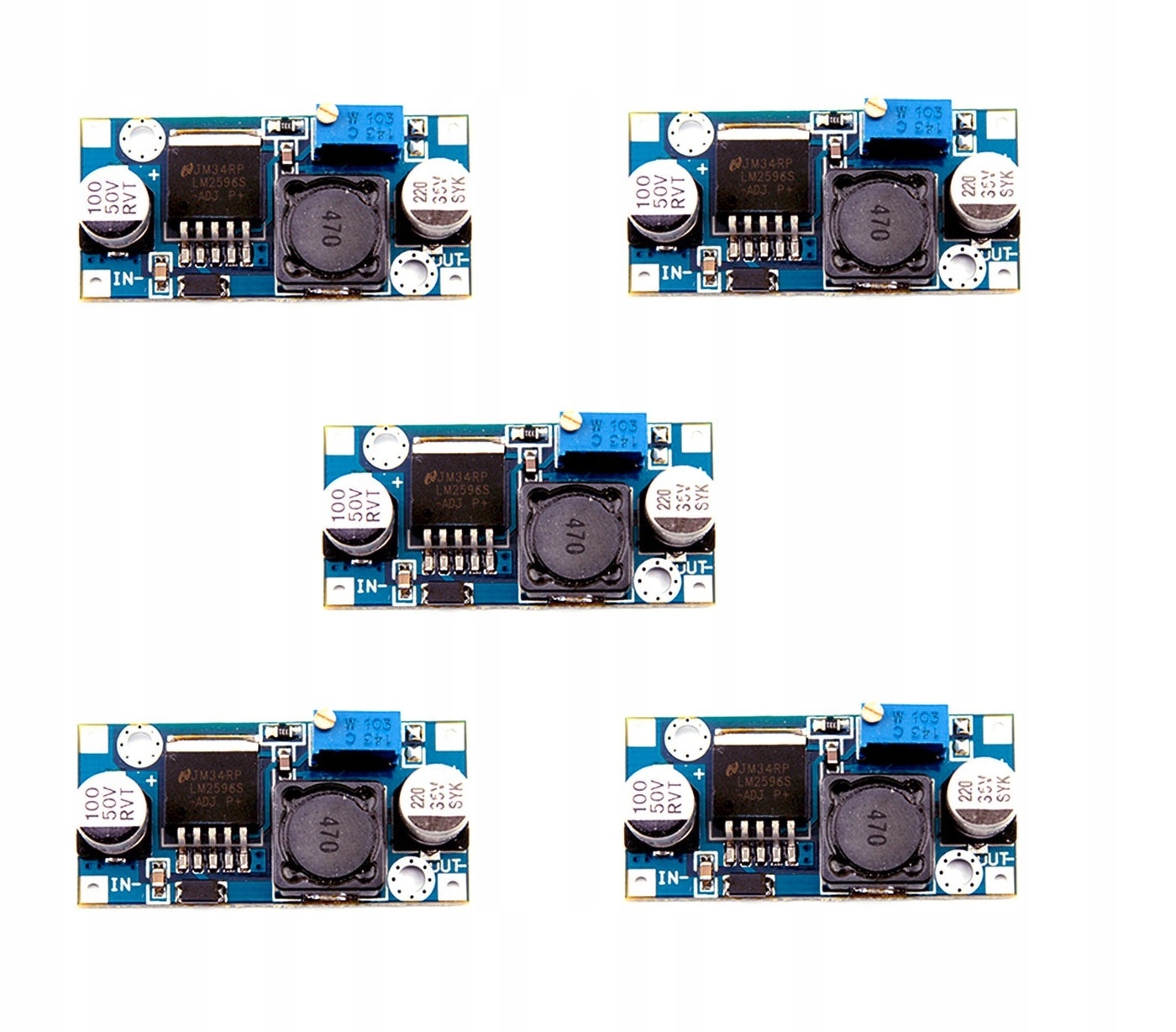

5x Przetwornica DC LM2596 1.5-35V 3A