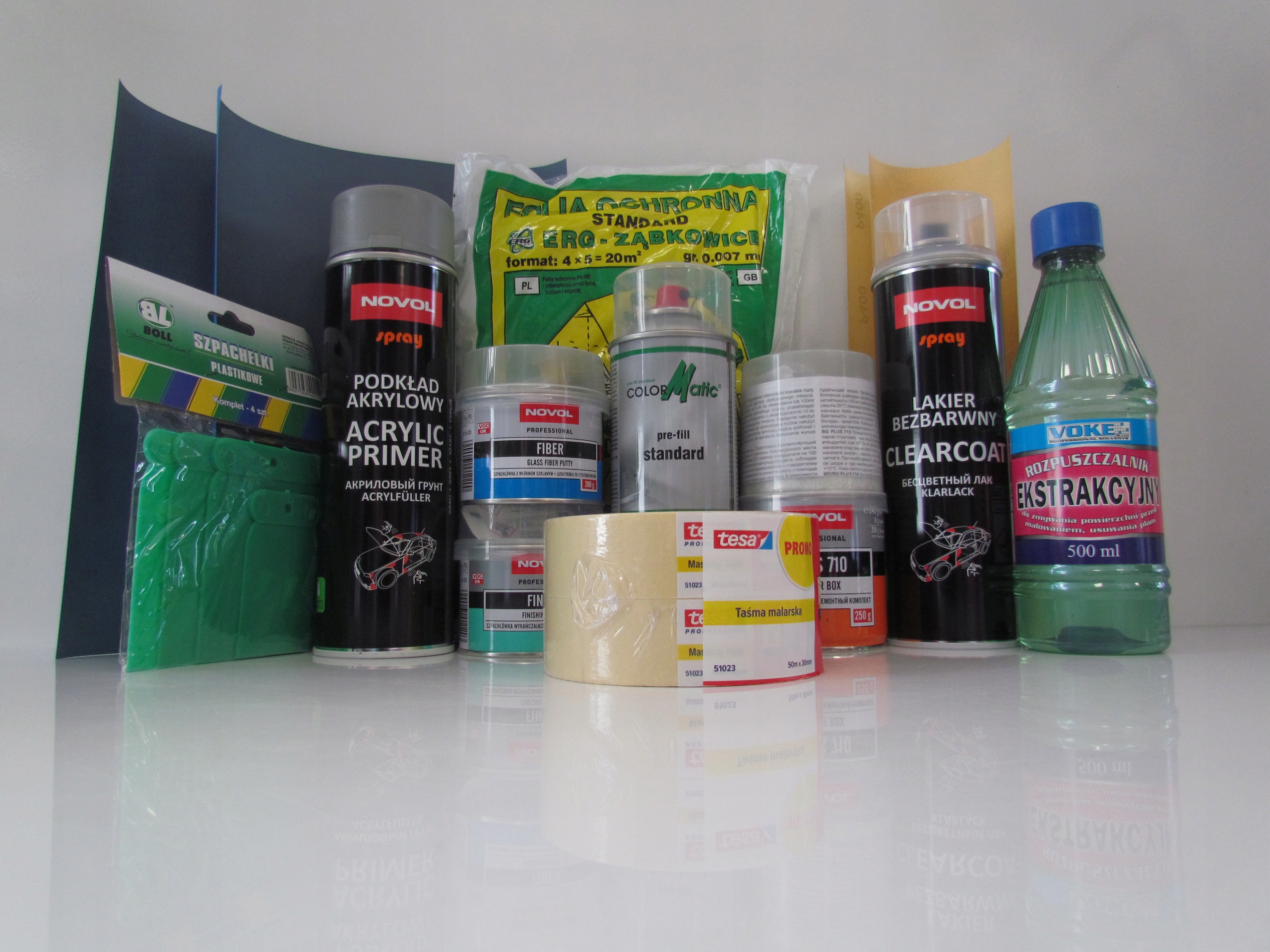 Набір Шпаклівка Ремонт Пошкоджень Лак Колір