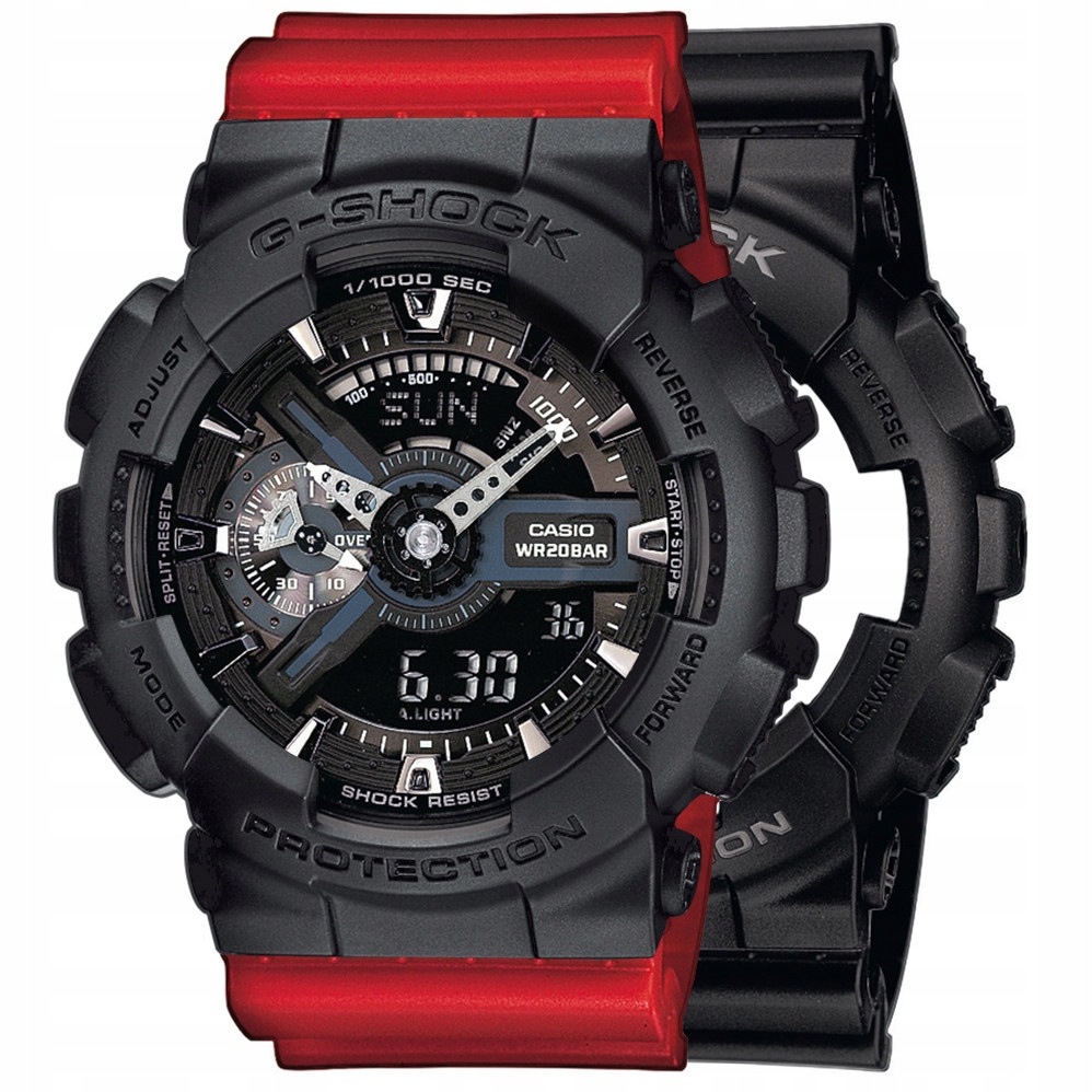Set G-shock GA-110-1BER Černá Červená
