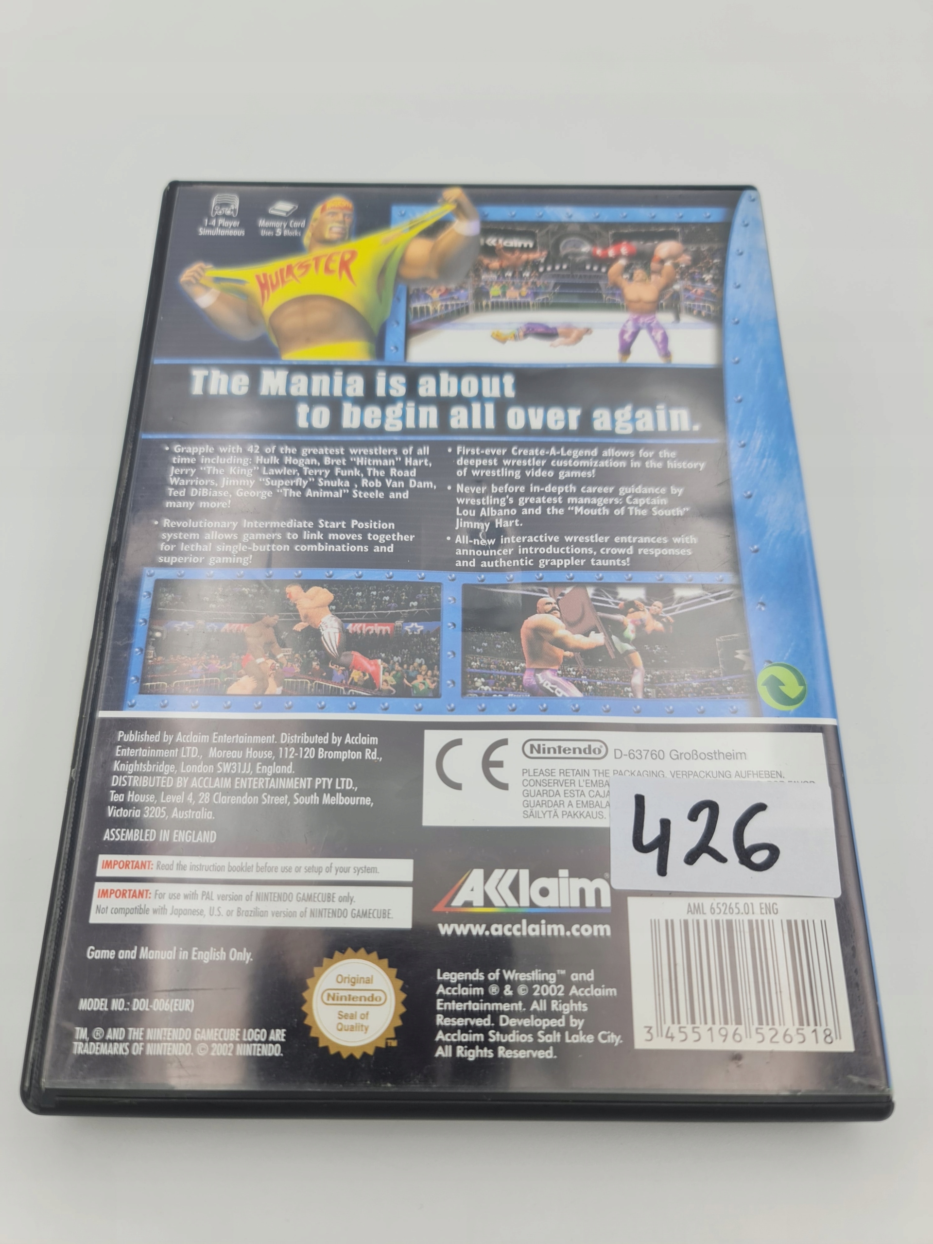 NINTENDO GAMECUBE LEGENDS OF WRESTLING Producent Nintendo