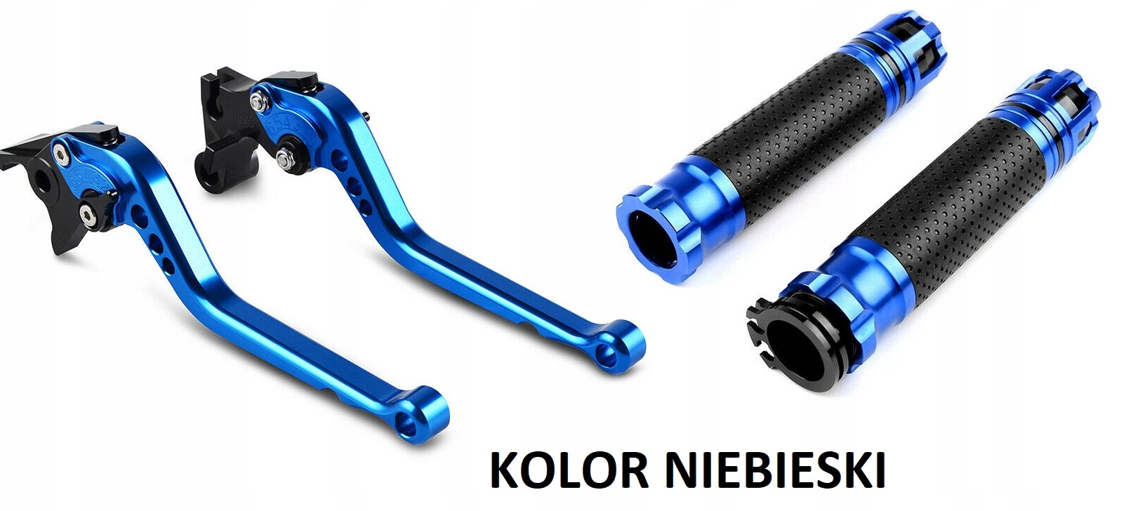 DŁUGIE AKCESORYJNE KLAMKI SPORTOWE CNC + MANETKI Kolor czerwony