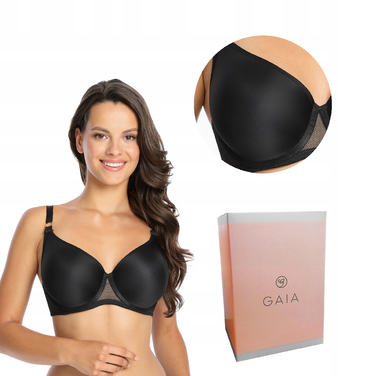 Podprsenka Gaia Moulded Gaja 1082 černá 75H