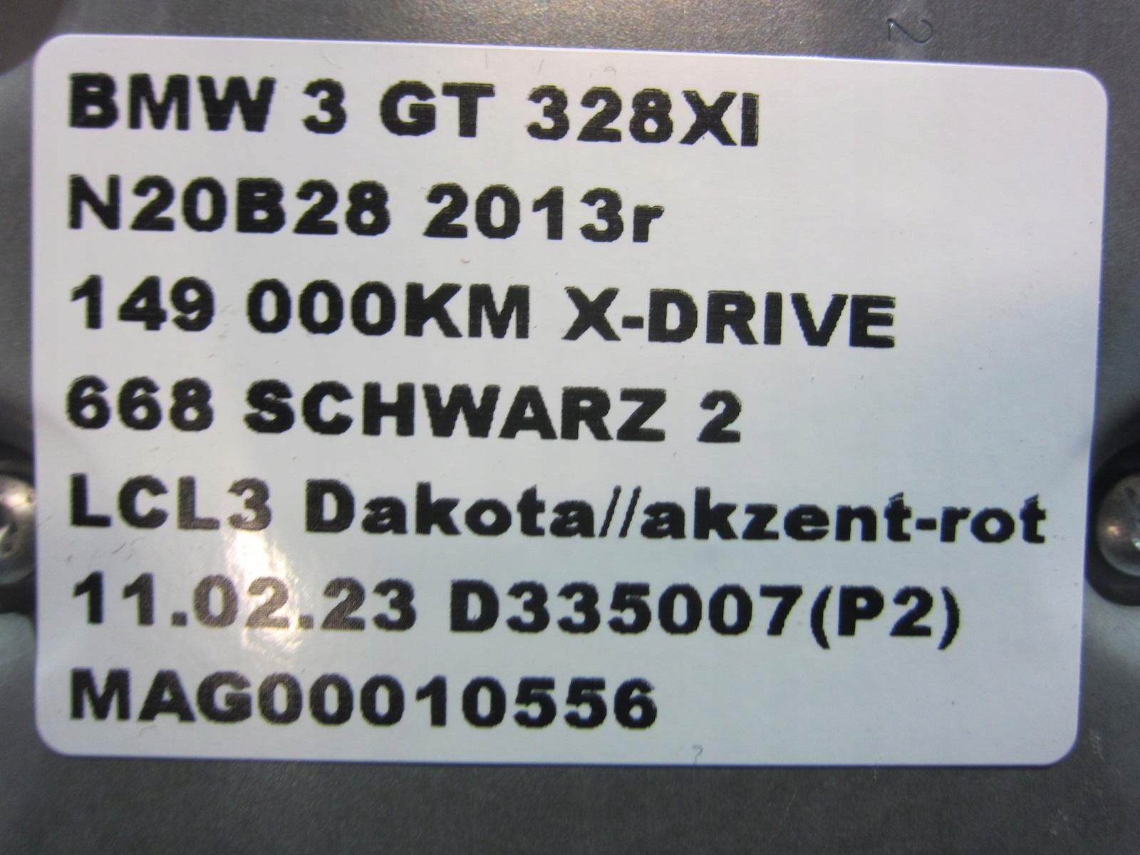 BMW F34 GT F30 module control unit ICM 6865299 airbag