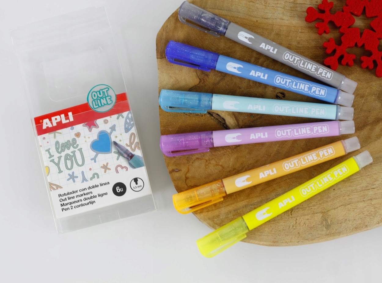 Markery konturowe Out Line Apli Kids 6 szt Marka Apli Kids