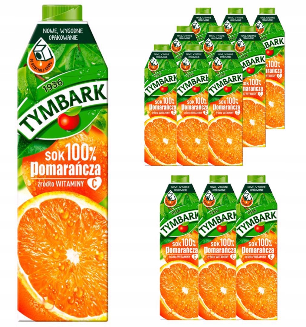 Levně Tymbark 100% pomeranč 1 l x 12 kusů