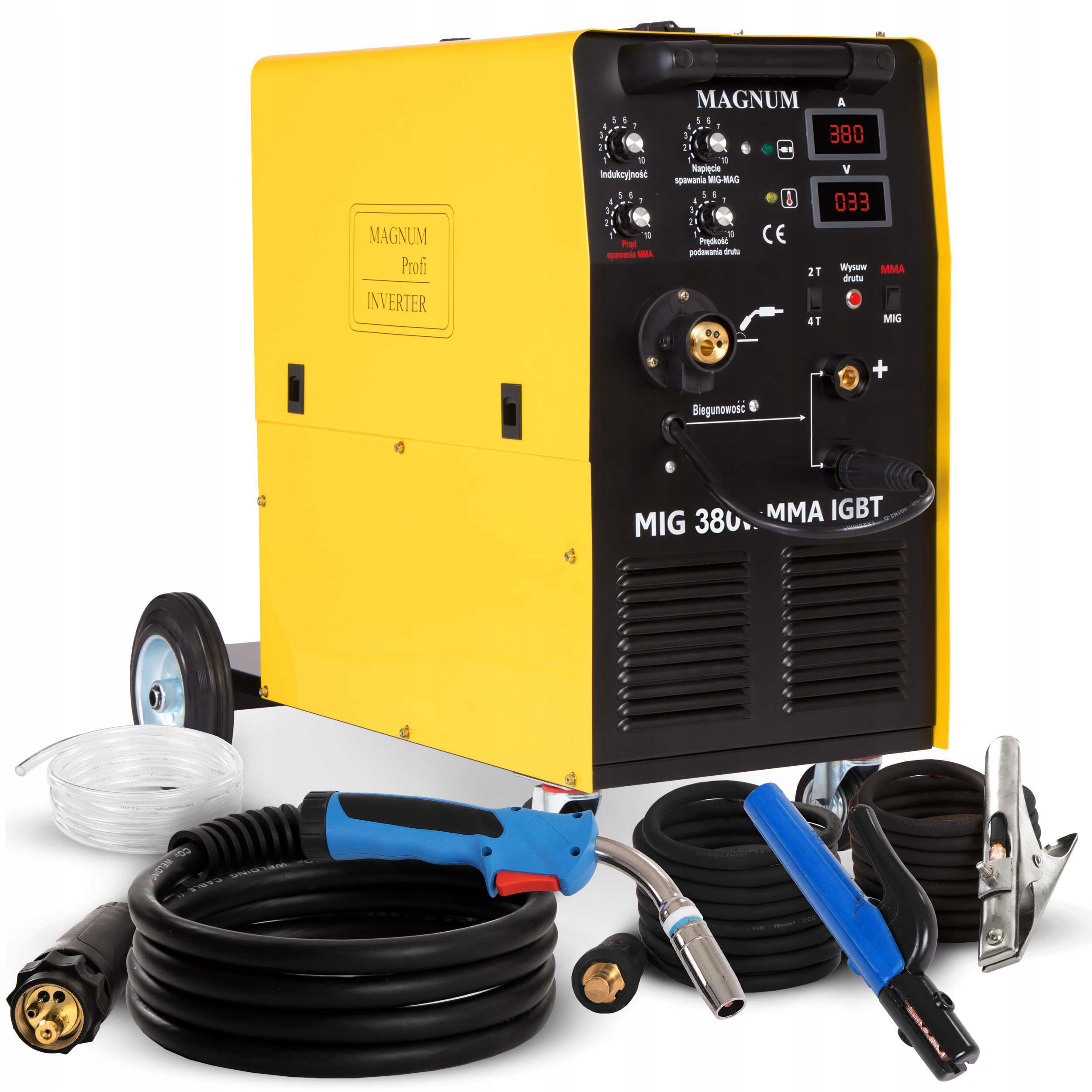 Svářečka Migomat Magnum Mig 380W Mma Igbt 400V 370A Alu 4X4 Pájecí svařování