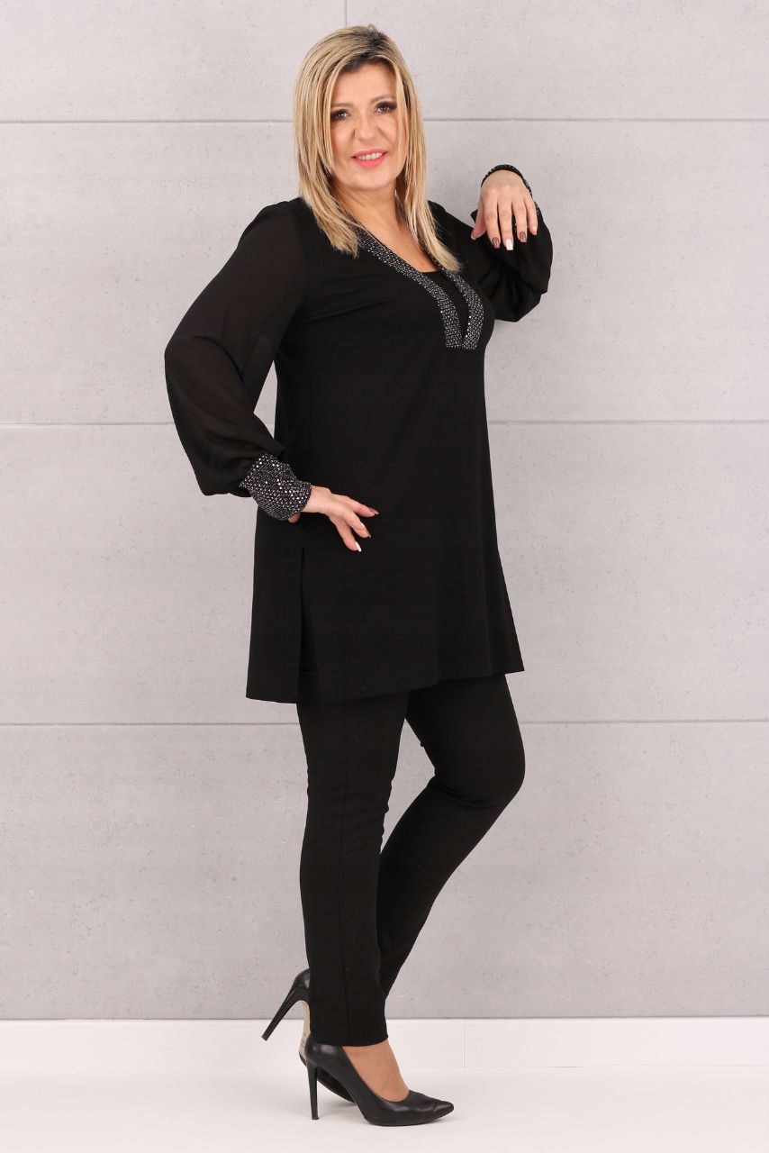 PIĘKNA WIZYTOWA TUNIKA BLUZKA DUŻE ROZMIARY Marka FEMIMODA