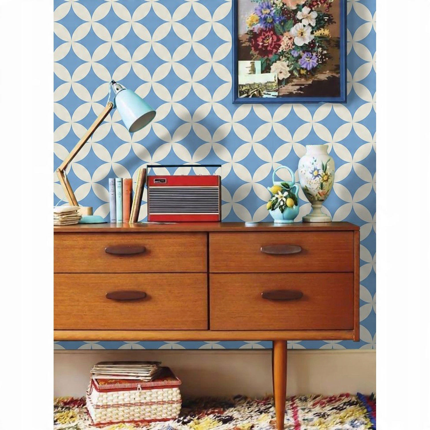 

Fototapeta do sypialni Wzór styl shabby 208x146 cm