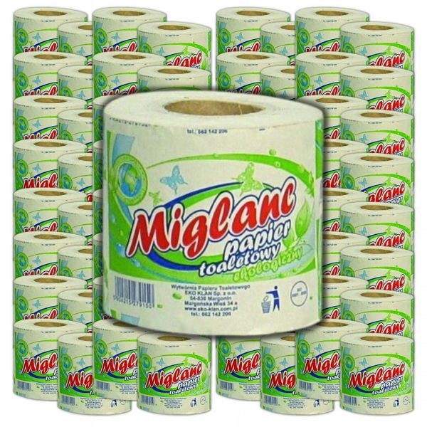 

Papier toaletowy Szary Miglanc (8 rolek) x 8 opak.