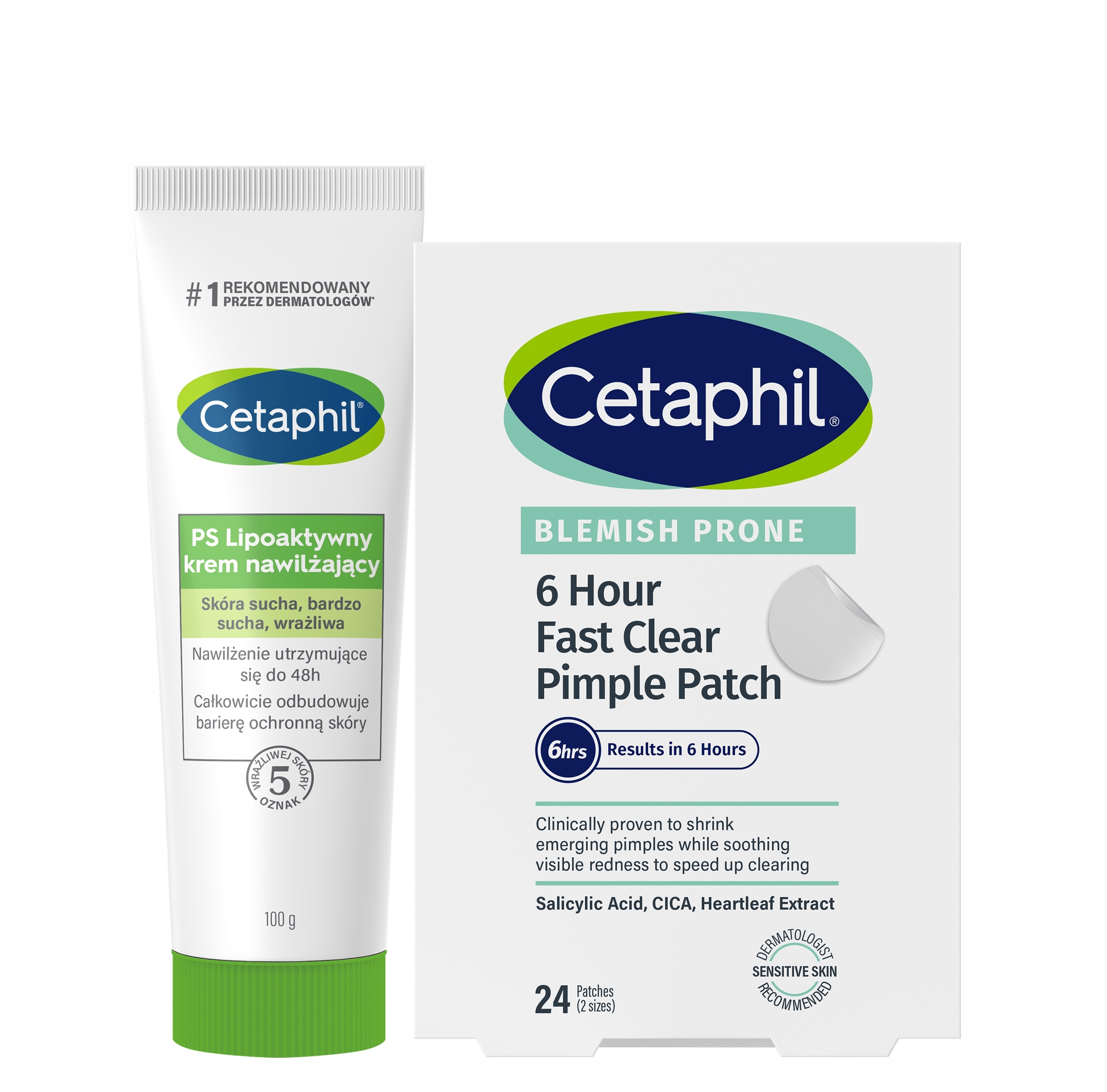 Cetaphil 6 hour Pimple Patch 24 punktowe plastry na wypryski Ps