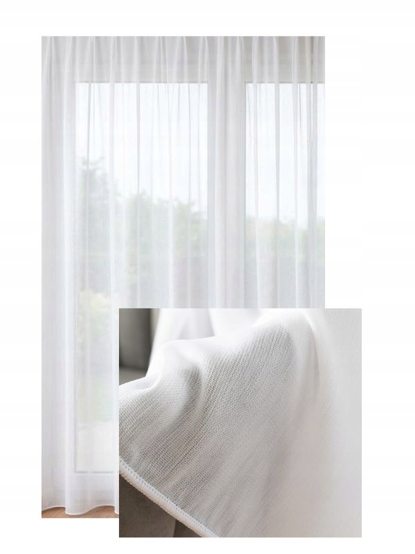 Záclona záclona Elegantní s olověnou páskou na žabky sz260x140