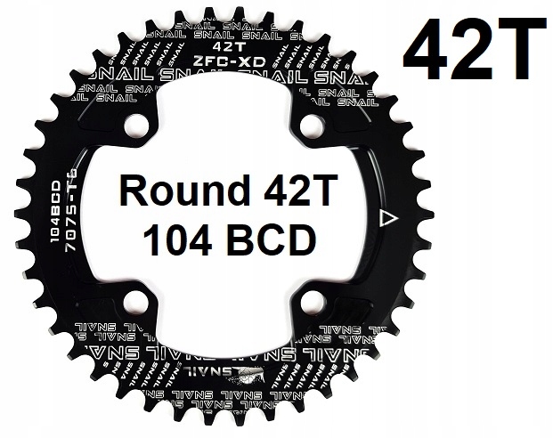Okrągła Zębatka Narrow Wide Snail 42T 104 Bcd