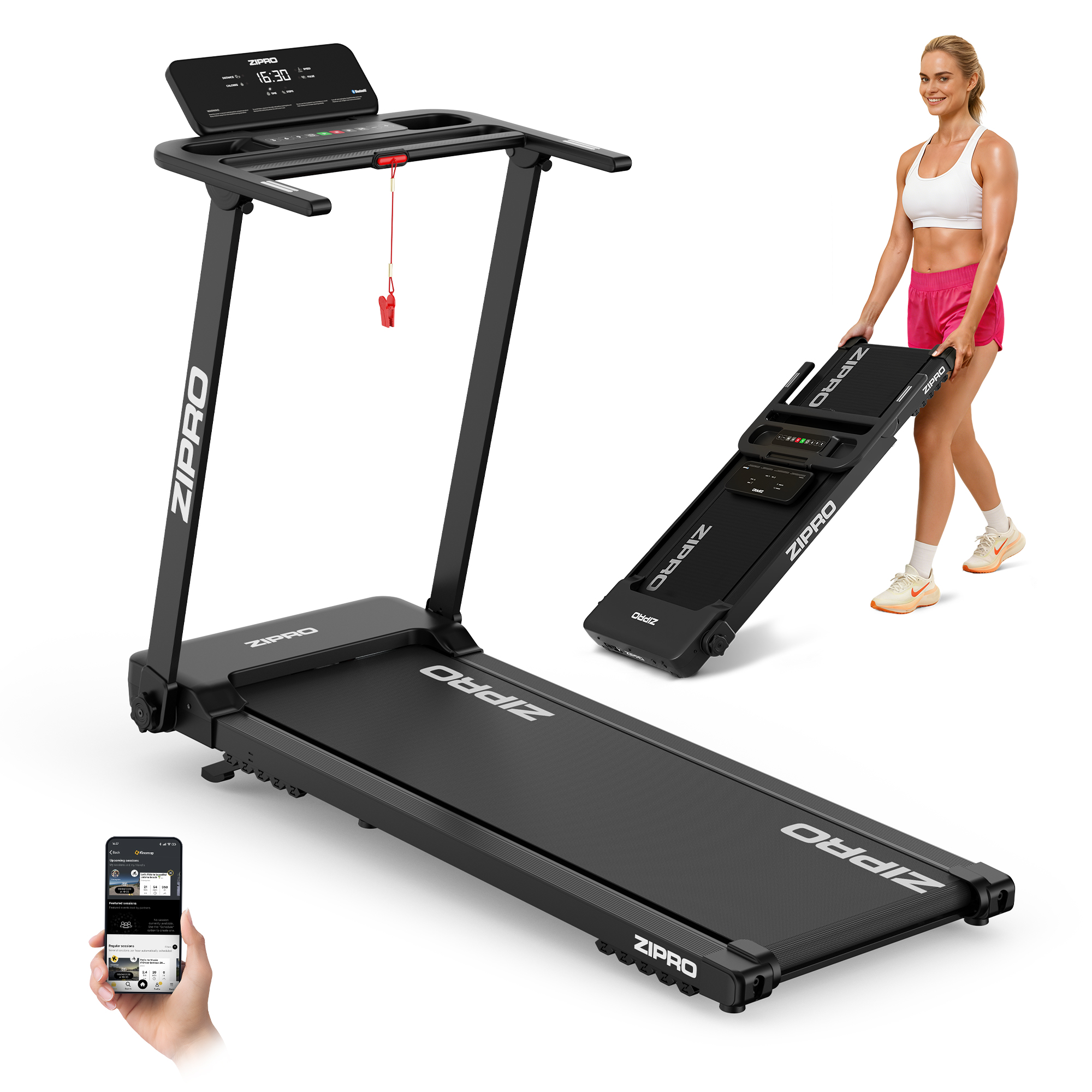 Bieżnia Elektryczna Domowa Składana Pod Łóżko 1-12km/h Zipro Forma