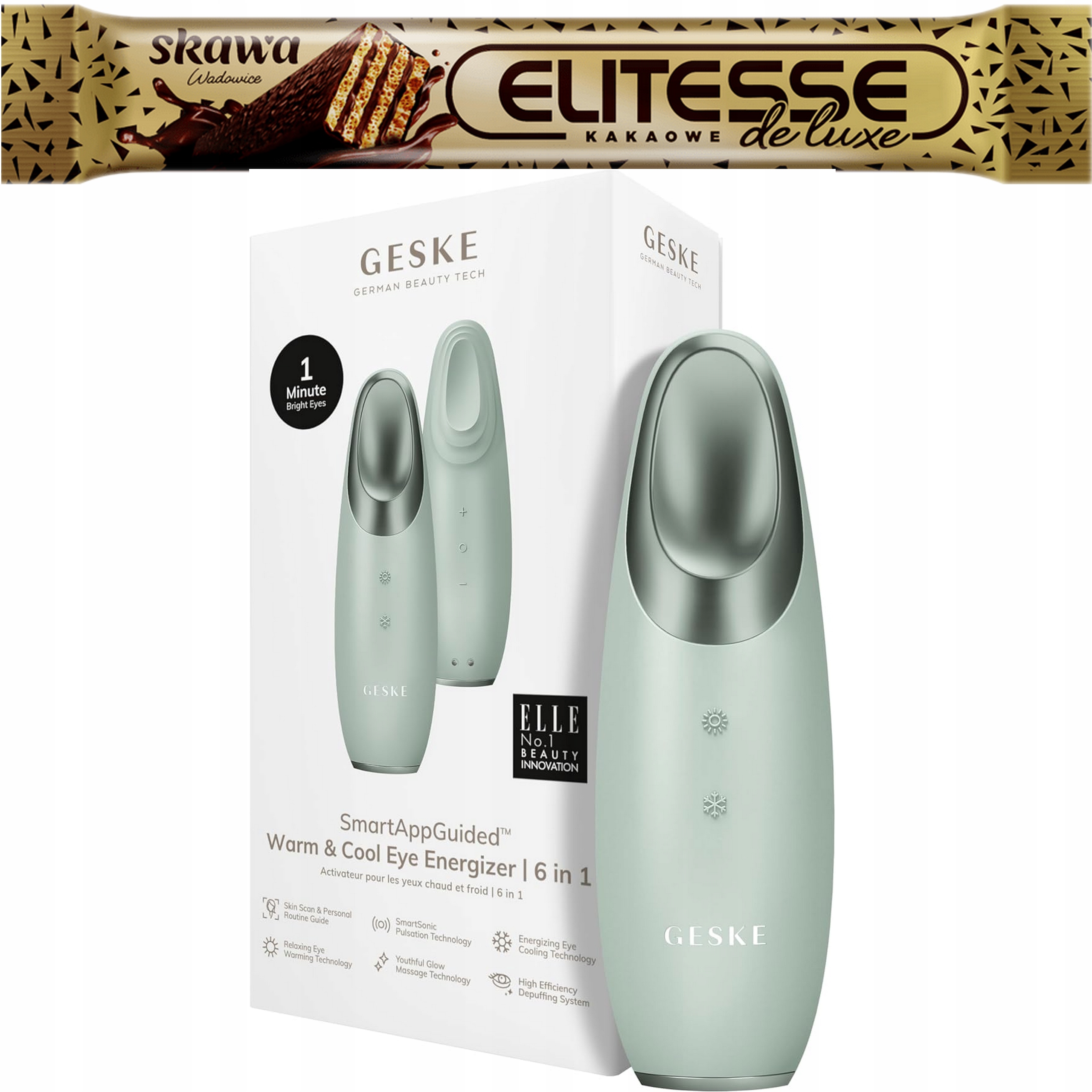 Geske Multifunkční Masážní Přístroj Pod Oči Obličej Cool&warm 6V1