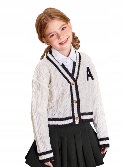 SHEIN SWETER DZIECIĘCY Z GUZIKAMI 122-128 ŁPL