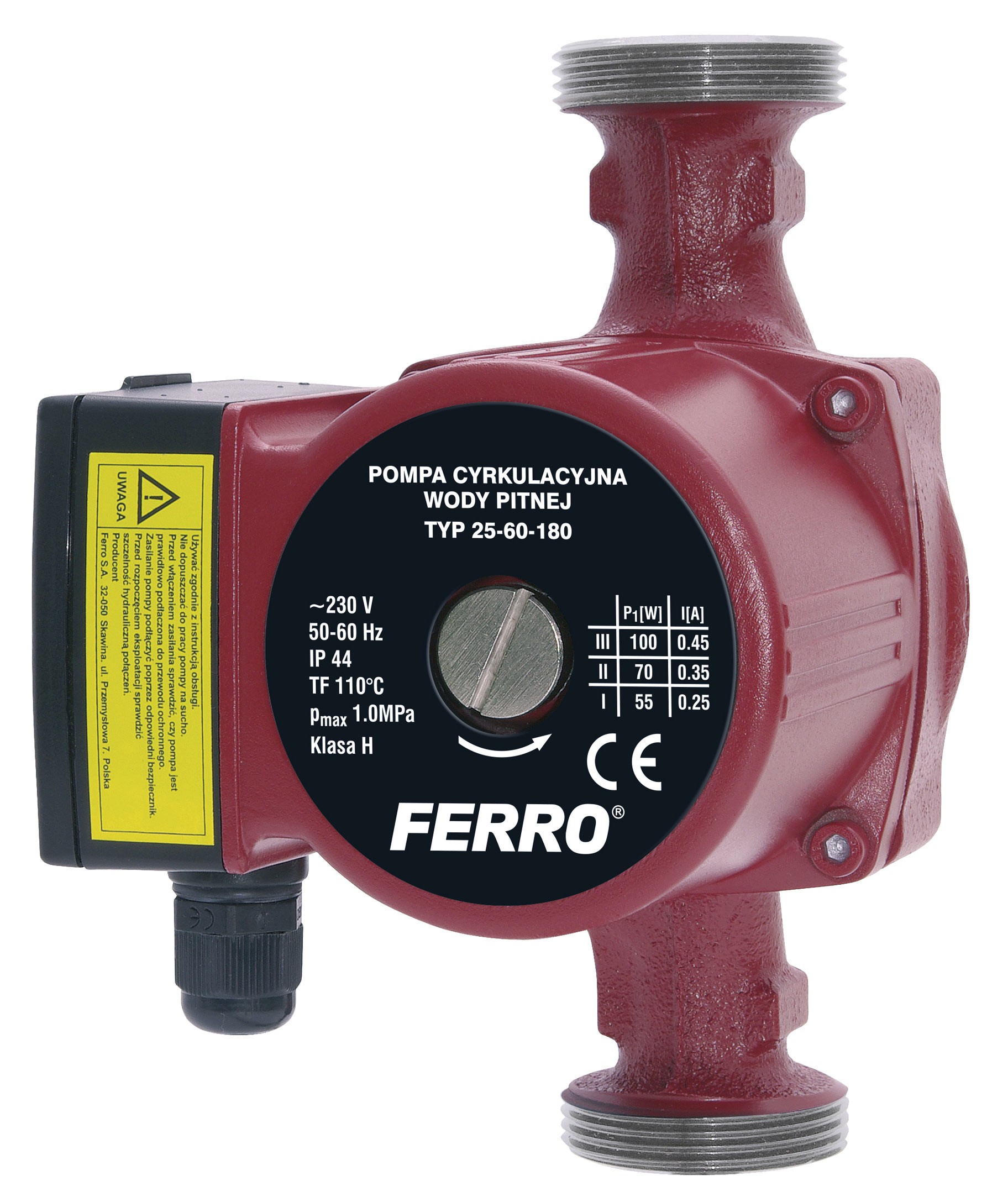 Ferro Obehová pumpa 25-60 180 6/4" pre pitnú vodu 0202 W