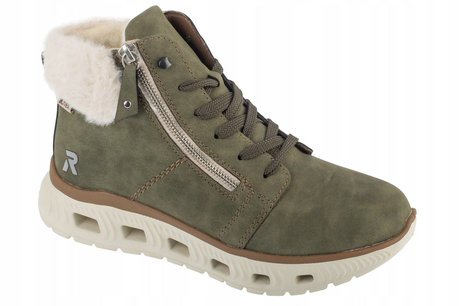 Rieker Booties (42) Dámské zimní boty semišové, zelené