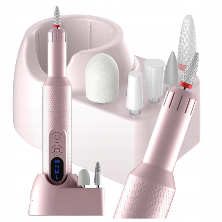 FREZARKA DO PAZNOKCI BEZPRZEWODOWA MANICURE PEDICURE PROFESJONALNA ZESTAW