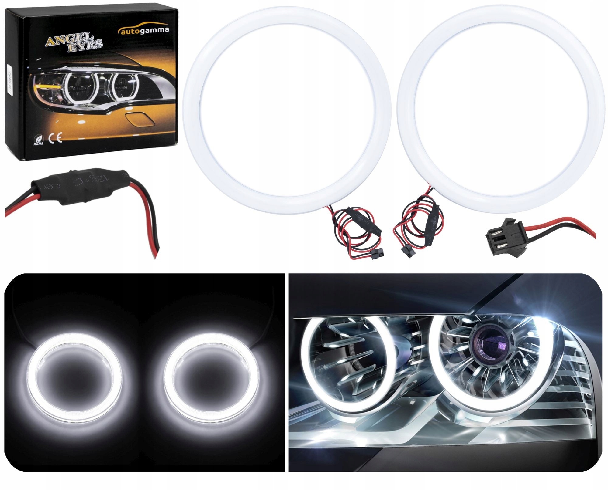 Ringi LED COTTON SMD 140 mm Swiatla dzienne 2 szt