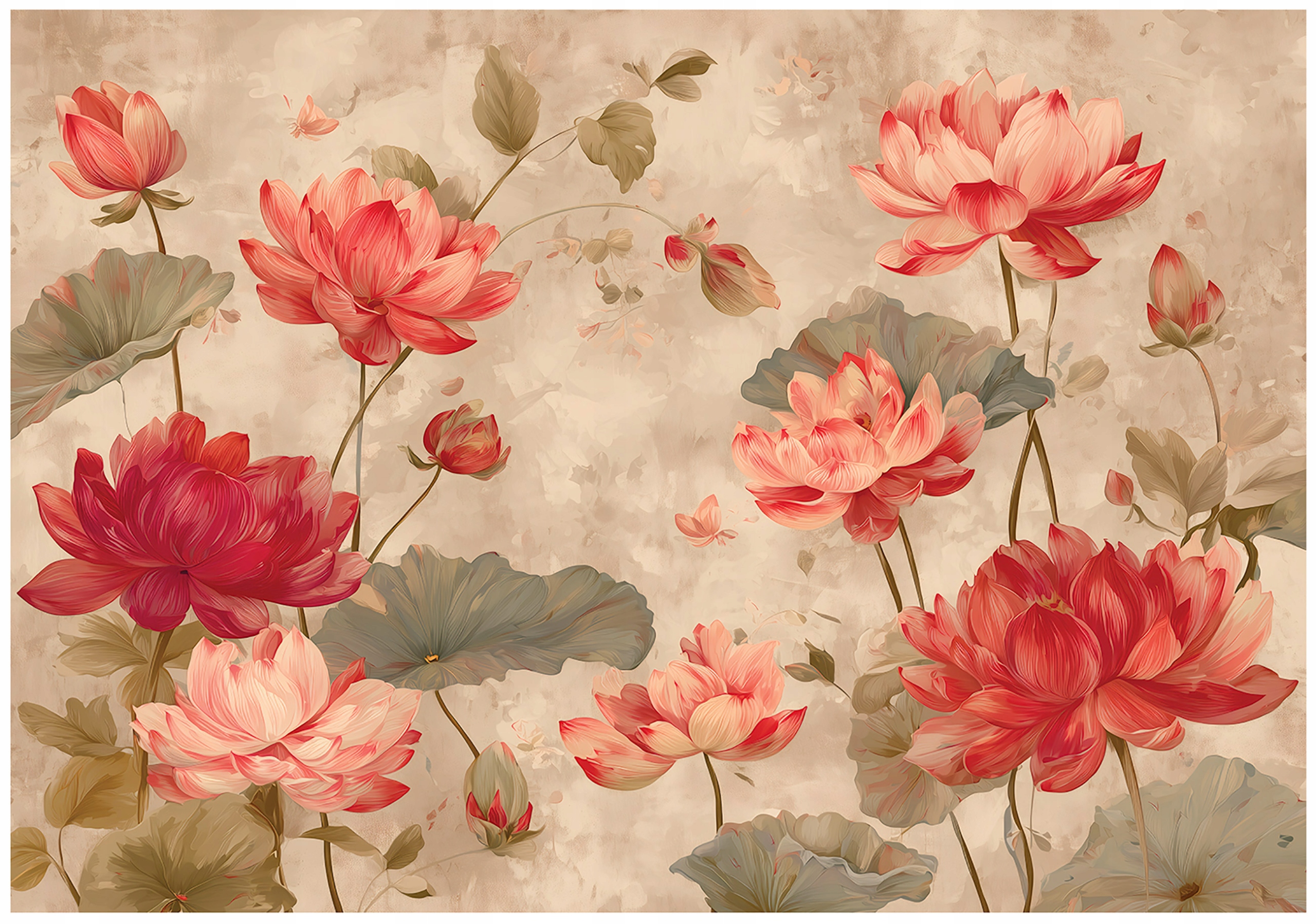 Fototapeta Červené Polní Květiny Tapeta Do Předsíně Obývacího Pokoje Kanceláře 200x140