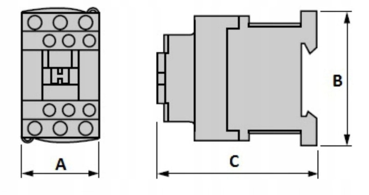 STYCZNIK LC1 D32E7 (15kW 32A) cewka 48V AC Długość 176 mm