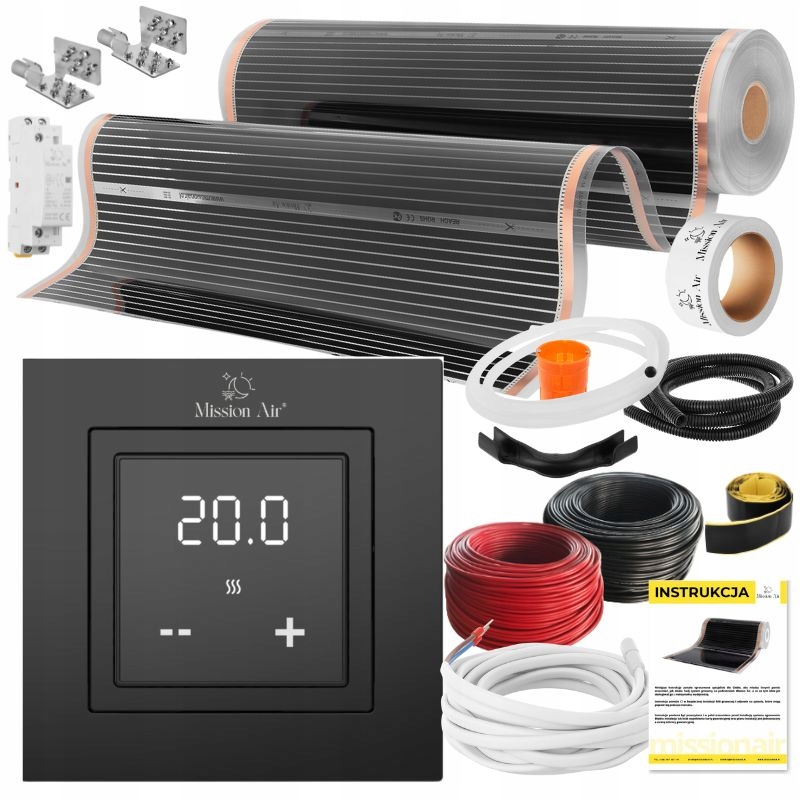 Set Mission Air Fólia vyhrievacia podložka Infračervená 100 cm A 26 m² 160 W/m² Ptc