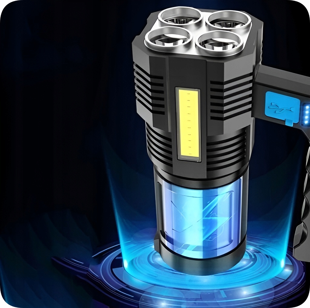 LATARKA TAKTYCZNA WOJSKOWA 2000LM Z AKUMULATOREM WIELOFUNKCYJNA LAMPA USB Marka Trizand