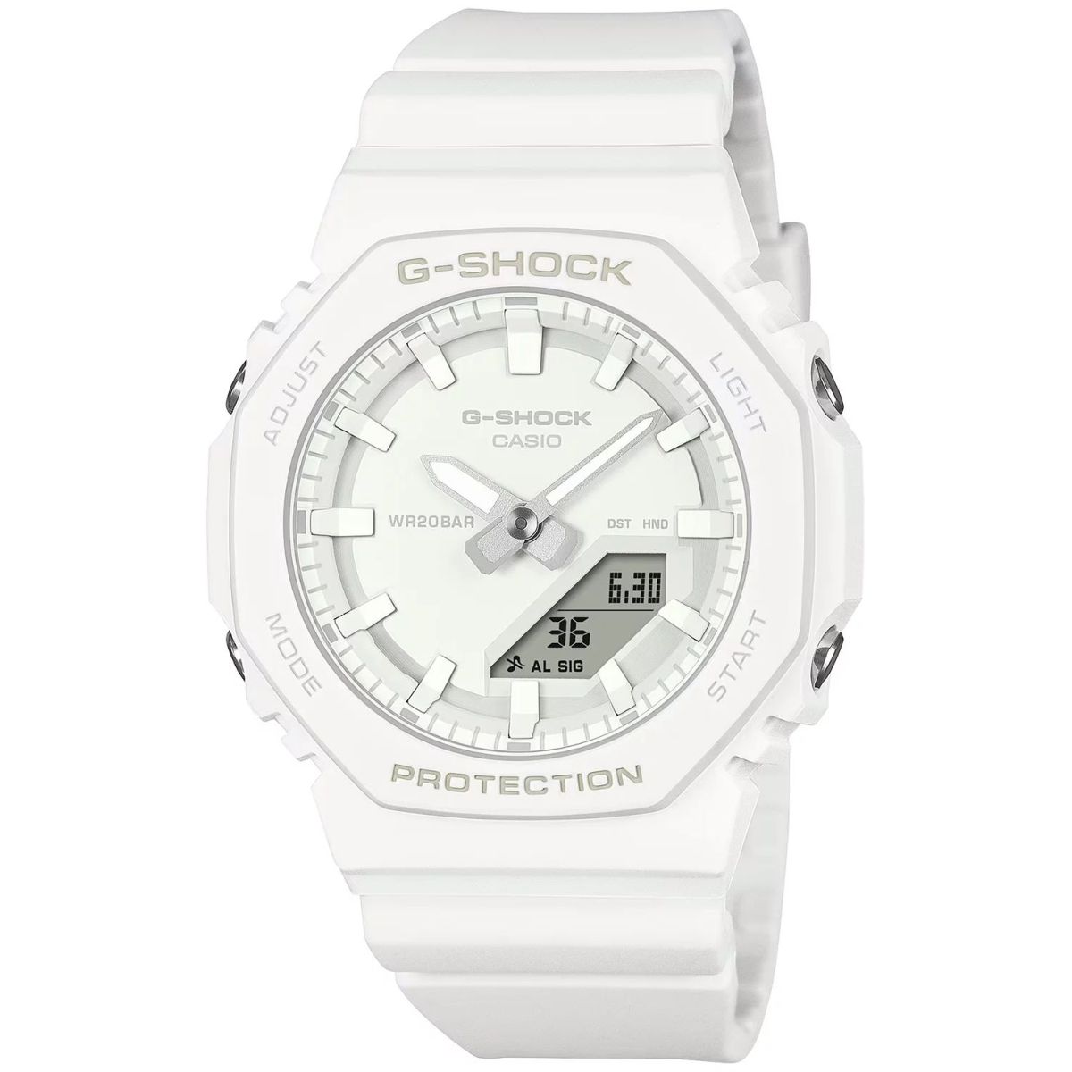 Bílé dámské hodinky Casio G-shock GMA-P2100-7AER