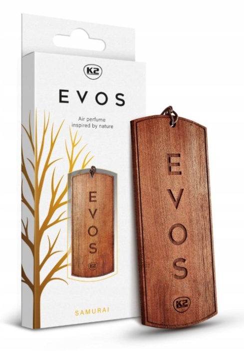 K2 Evos Samurai drewniana zawieszka zapachowa do samochodu