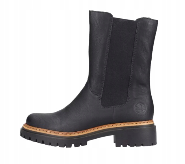 Rieker Dámské Kotníkové Boty Se Zateplením Černé Na Zip 42 6AB
