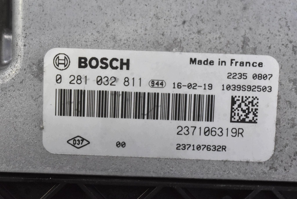 control unit computer of the engine 237106319R RENAULT CLIO 4 IV 1.5 DCI 75 KM 12-20