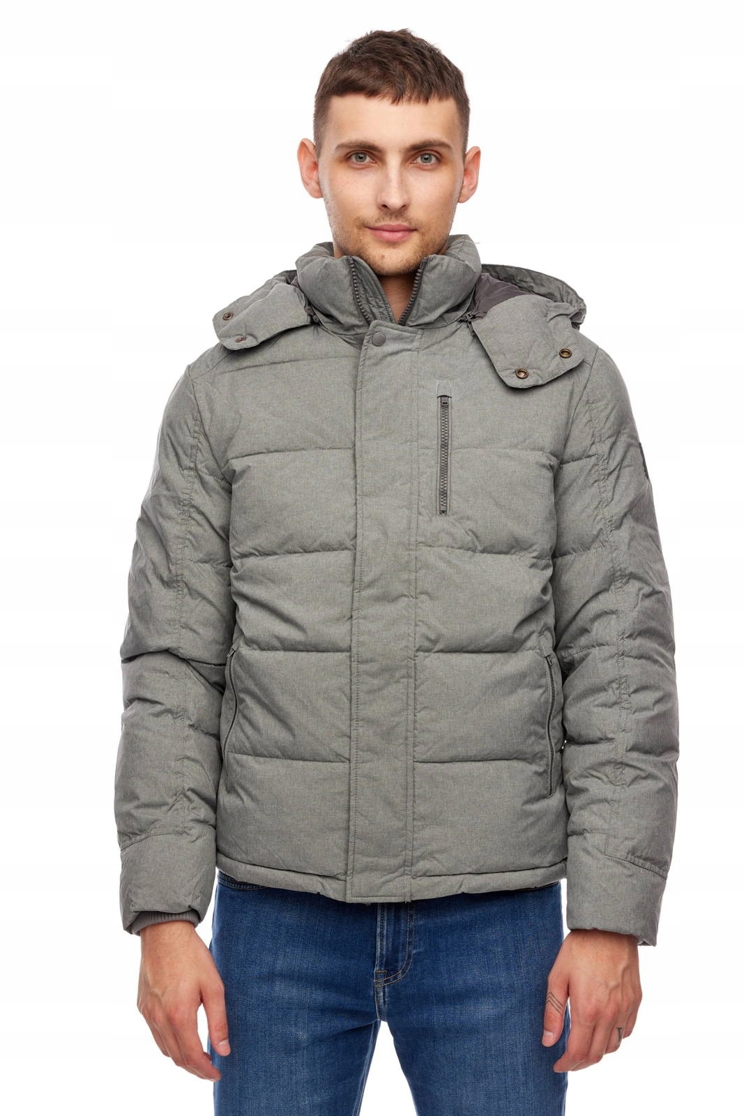 Pánská péřová bunda Wrangler Protector Jacket Grey Marl W4727WQVB XL