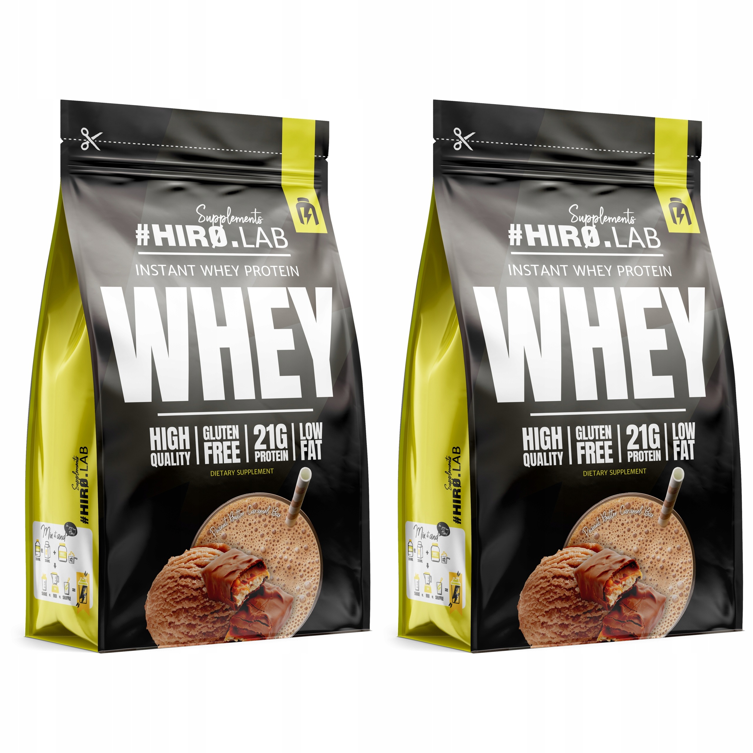 2x Protein Wpc Instant Whey Protein 750 g Tyčinka s arašídovým krémem Karamel H