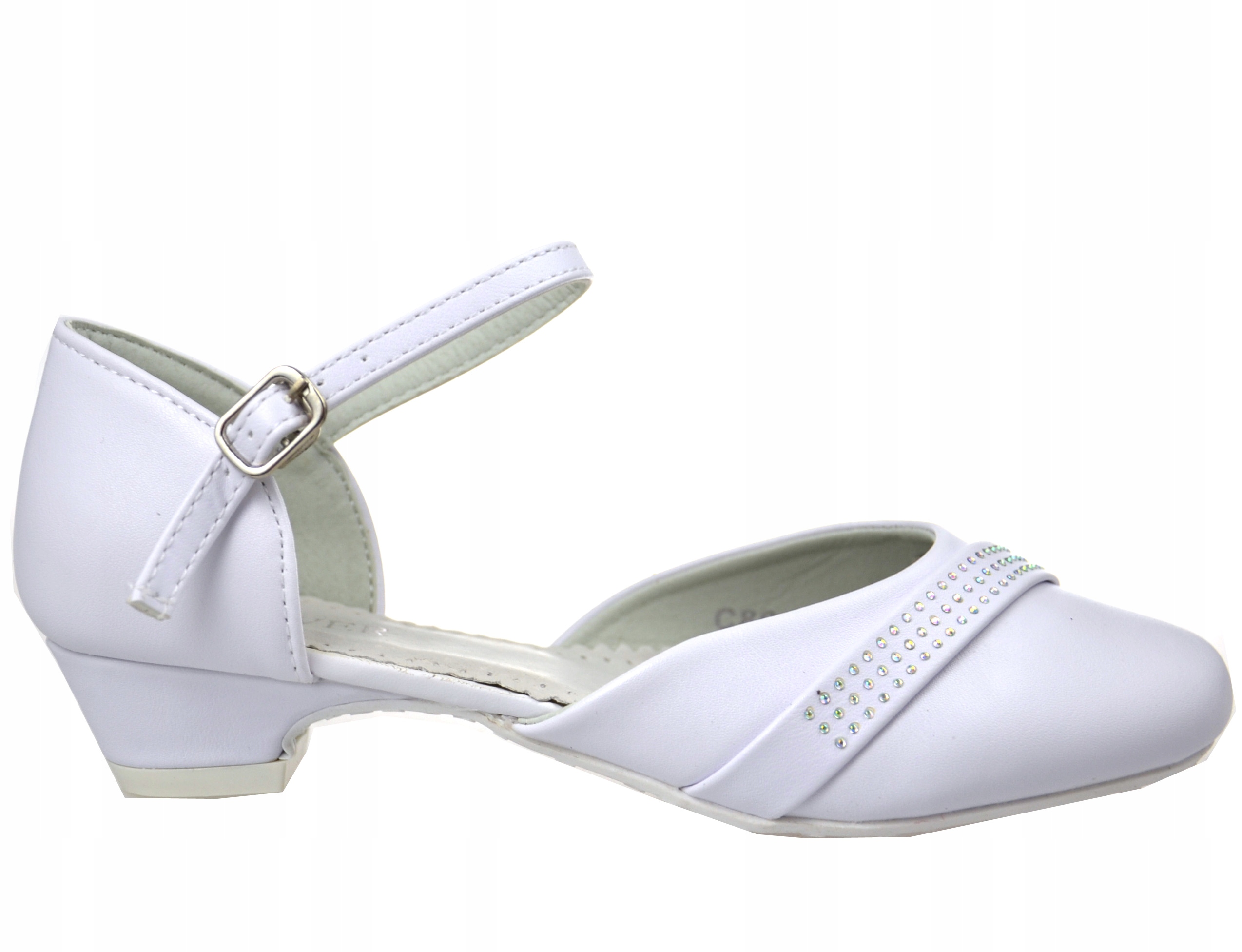 %New% PANTOFELKI Komunijne Obcas Wsuwane BIAŁE r35